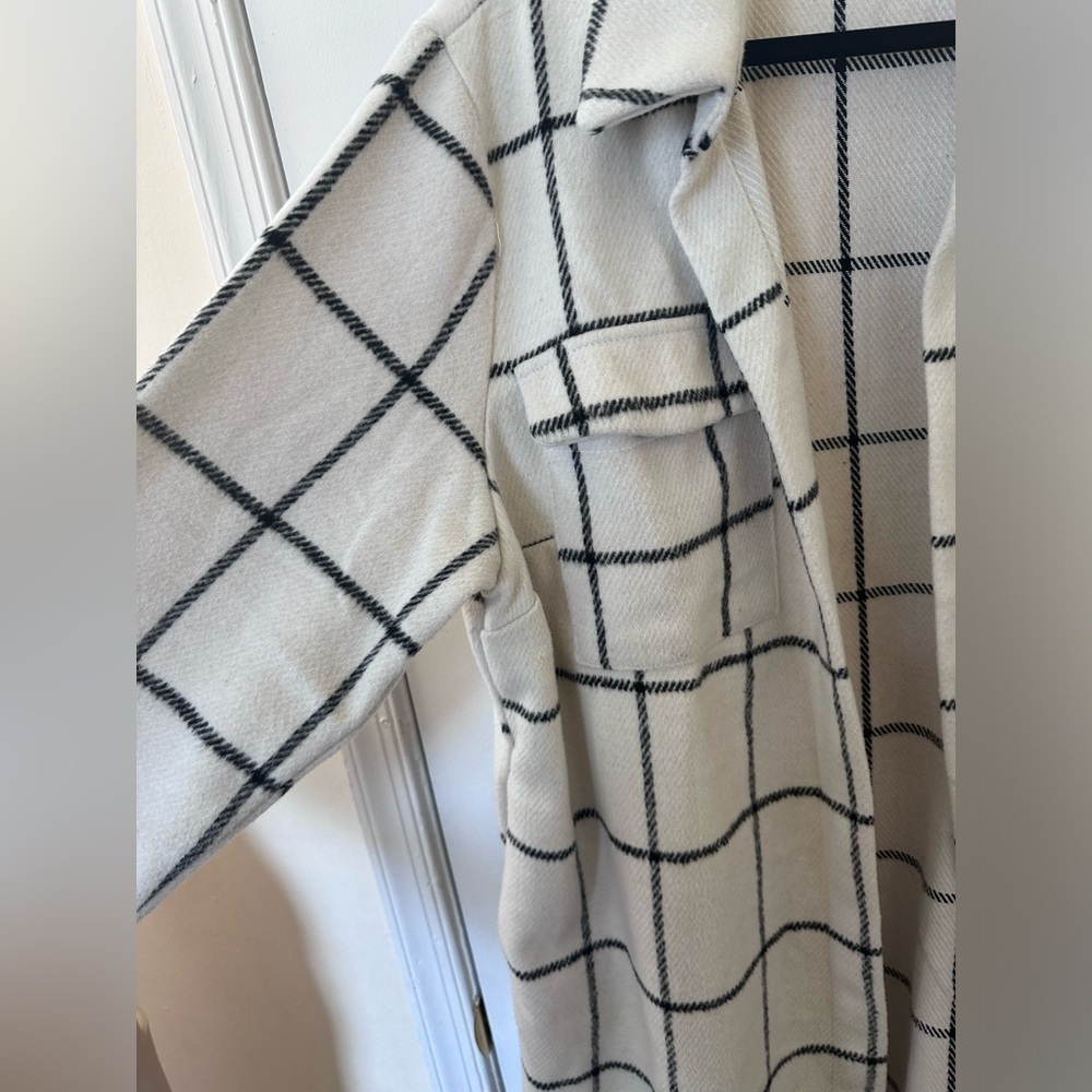 Melloday plaid long line shacket size2X - Picture 7 of 13